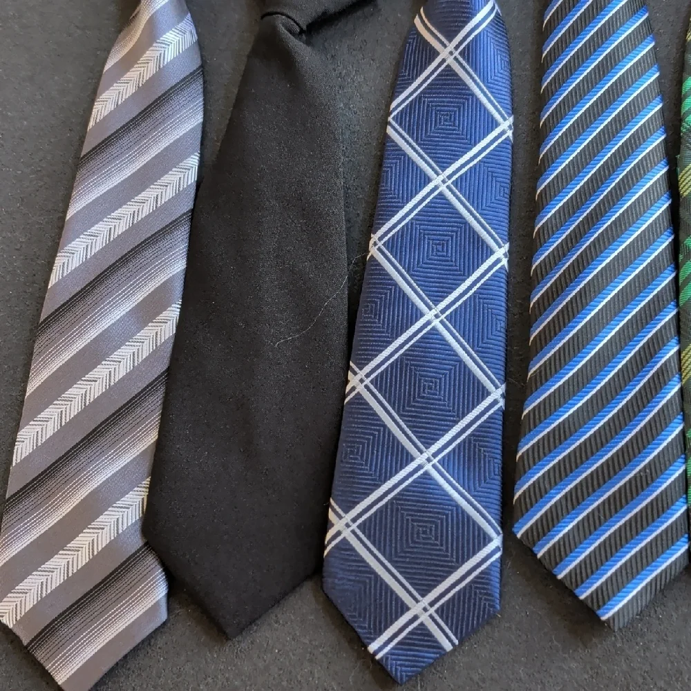 Boy's Assorted Patterned and Solid Pre-Tied Neckties - Multi-Color Pack